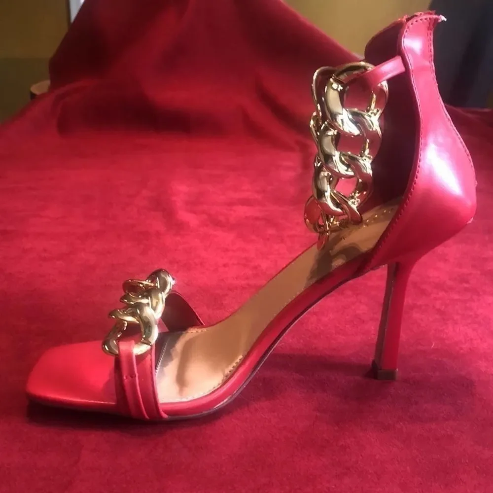 NEW Shoe Dazzle sandals chain detail size 9 - Picture 4 of 8